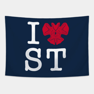 I LOVE STRANGER THING V2 Tapestry