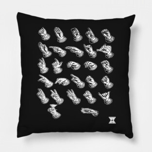 American Sign Language Chart ASL Deaf Language Pillow