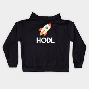 Funny Cryptocurrency - Hodl to the moon! Kids Hoodie