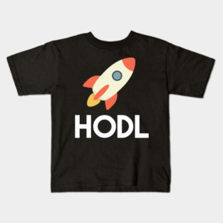 Funny Cryptocurrency - Hodl to the moon! Kids T-Shirt