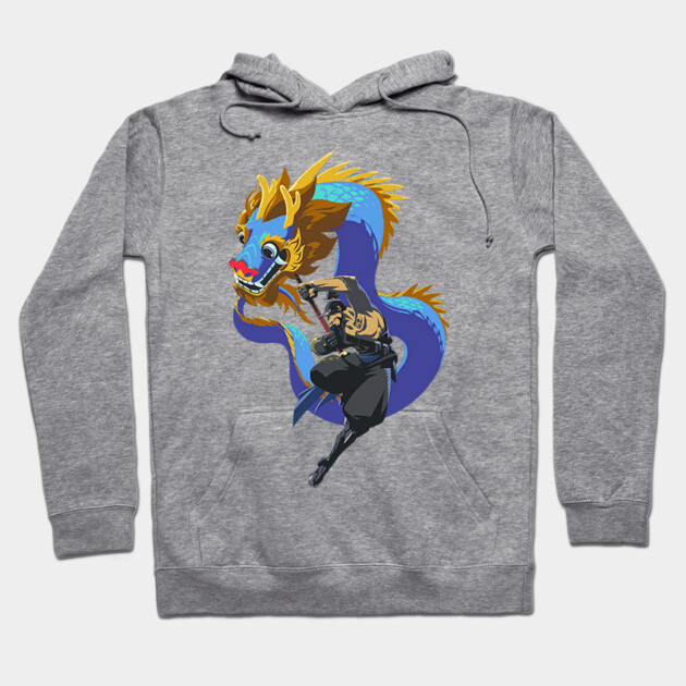 Hanzo Blue Dragon Hanzo Hoodie TeePublic