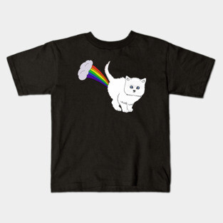 Cat Fart Rainbow Kids T-Shirt