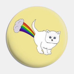 Cat Fart Rainbow Pin