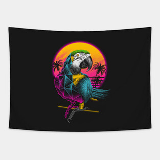 Rad Parrot Tapestry
