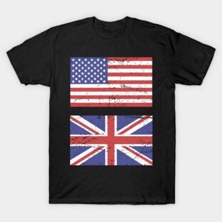 United States Flag & Great Britain Flag T-Shirt