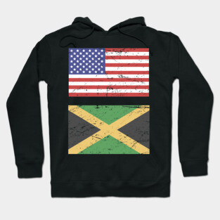 United States Flag & Jamaica Flag Hoodie