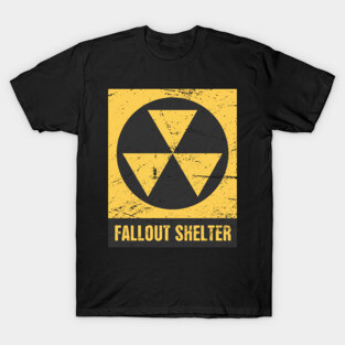 Cold War Fallout Shelter Sign T-Shirt