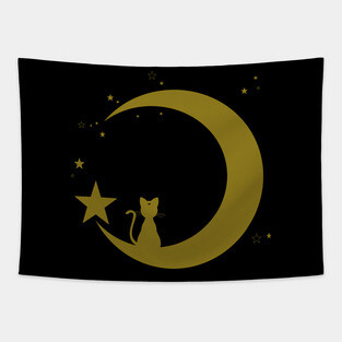 Luna Moon Silhouette Tapestry