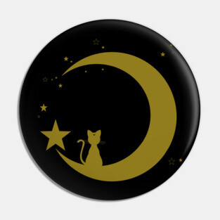 Luna Moon Silhouette Pin