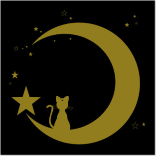 Luna Moon Silhouette Posters and Art