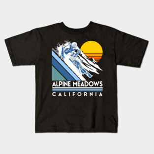Alpine Meadows California Retro Ski Kids T-Shirt
