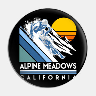 Alpine Meadows California Retro Ski Pin