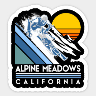 Alpine Meadows California Retro Ski Sticker