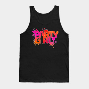 Party Girl typography design Tank Top
