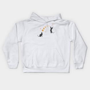 Cat and Moon #1 Kids Hoodie