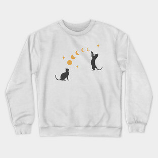 Cat and Moon #1 Crewneck Sweatshirt
