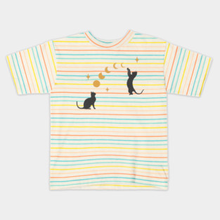 Cat and Moon #1 Kids T-Shirt