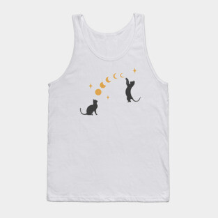 Cat and Moon #1 Tank Top