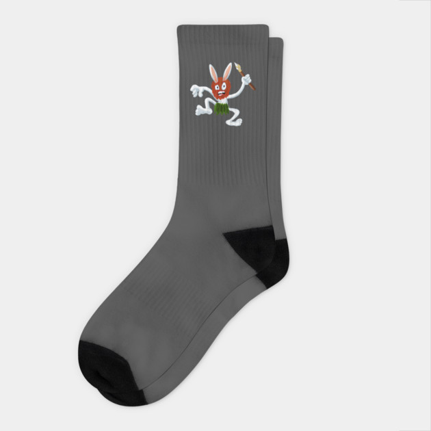 TRIBAL RABBIT Socks by droidmonkey