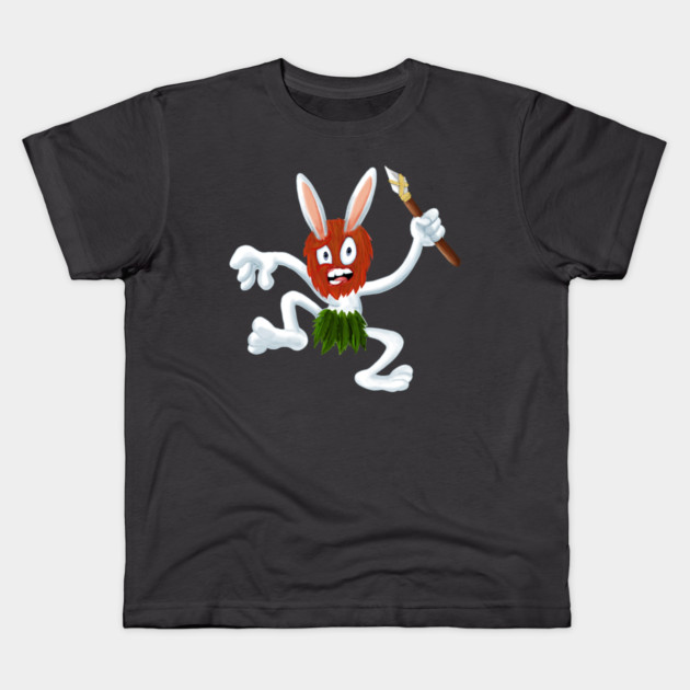 TRIBAL RABBIT Kids T-Shirt by droidmonkey