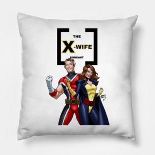 The X-Wife Podcast Art of Lucas Design Pillow