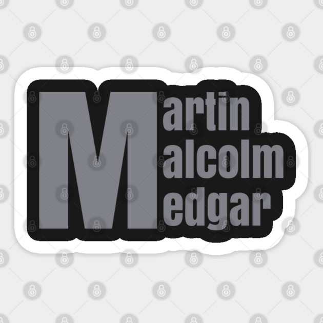 Martin Malcolm Medgar | African American | Afrocentric | Civil Rights Sticker by UrbanLifeApparel