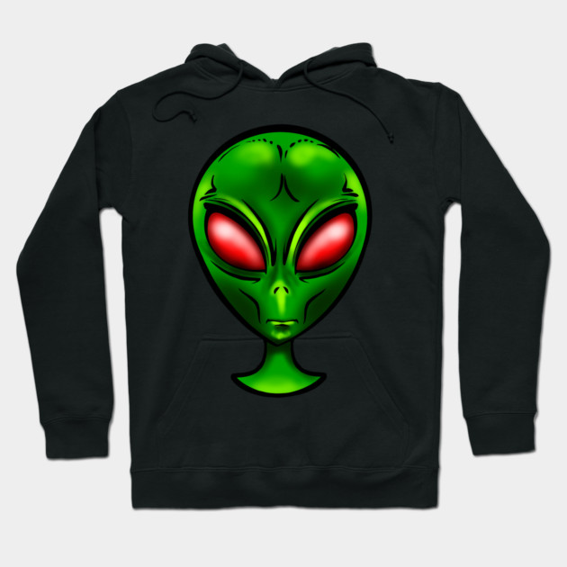 Green alien head Hoodie