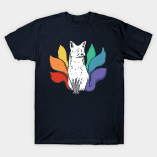 Pride Rainbow LGBTQ Fox Kitsune T-Shirt