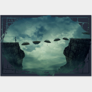 umbrella pathway Posters and Art