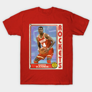 Hakeem Olajuwon Retro Style 90s Trading Card T-Shirt