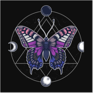 Genderfluid Butterfly Posters and Art