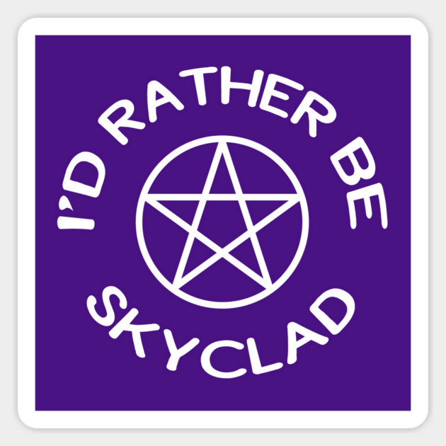 I'd Rather Be Skyclad Funny Wiccan Pagan Cheeky Witch® Sticker by Cheeky Witch