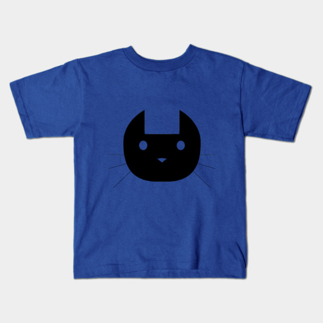 CAT BLACK Kids T-Shirt by droidmonkey