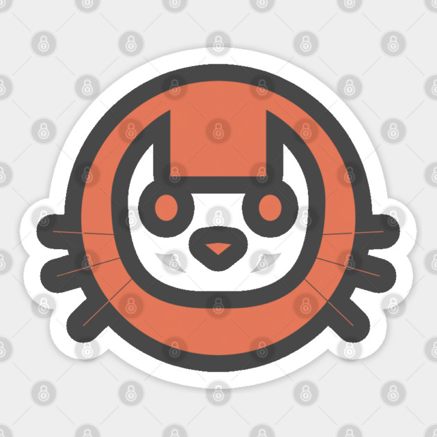 CAT INVERT Sticker by droidmonkey