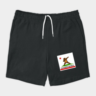 California Republic Flag Dabbing Bear Shorts