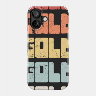 GOLD | Vintage 70s Gold Panning Text Phone Case