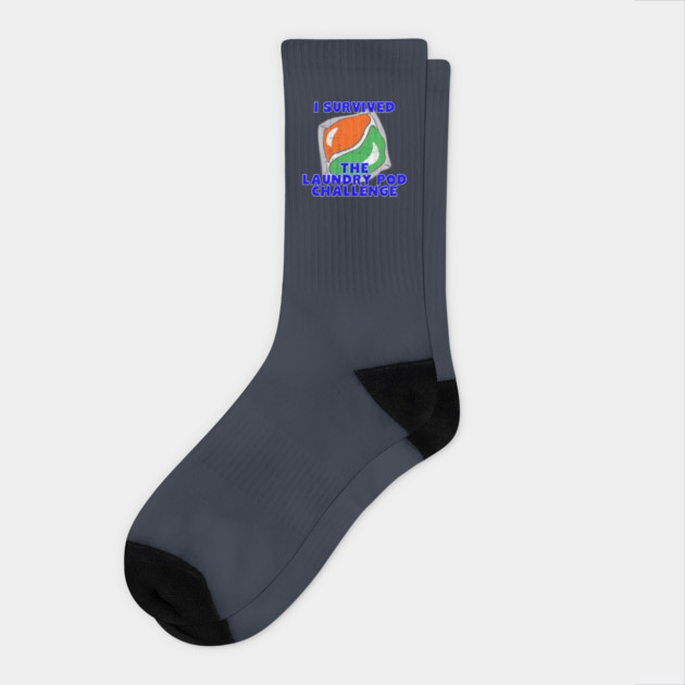 I Survived The Laundry Pod Challenge Socks by belownormal