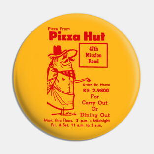 Vintage Pizza Hut Ad Pin