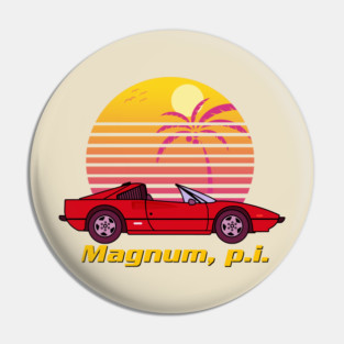 Magnum P.I. Retro Vintage Pin