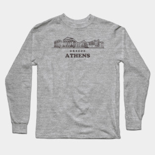 Greece Athens sketch Long Sleeve T-Shirt