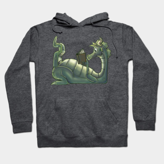 DRAGON READING Hoodie by droidmonkey
