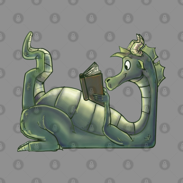 DRAGON READING by droidmonkey
