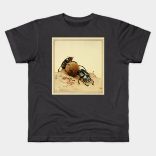 Vintage Dung Beetles Kids T-Shirt
