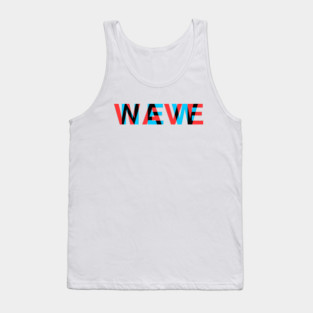 New Wave 80s Anaglyph Digital Glitch Tank Top