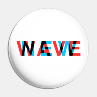 New Wave 80s Anaglyph Digital Glitch Pin
