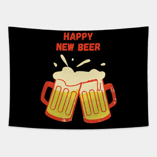 Happy New Beer Tapestry