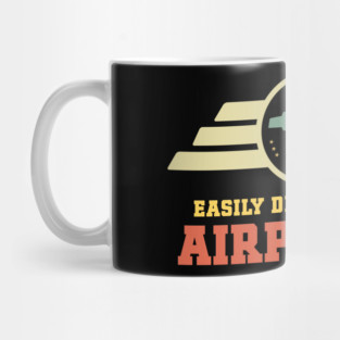 Easily Distracted by Airplanes Funny Aviation Quote Mug