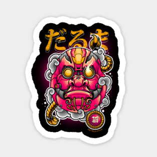 Mecha Daruma Sticker