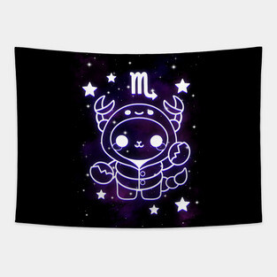Scorpio kawaii zodiac sign Tapestry