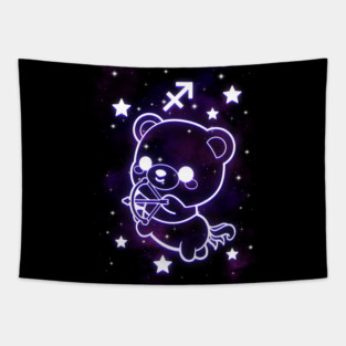 Sagittarius kawaii zodiac sign Tapestry